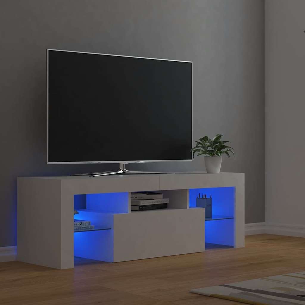 Έπιπλο Τηλεόρασης με LED Λευκό 120x30x40 εκ. - Pakobazaar