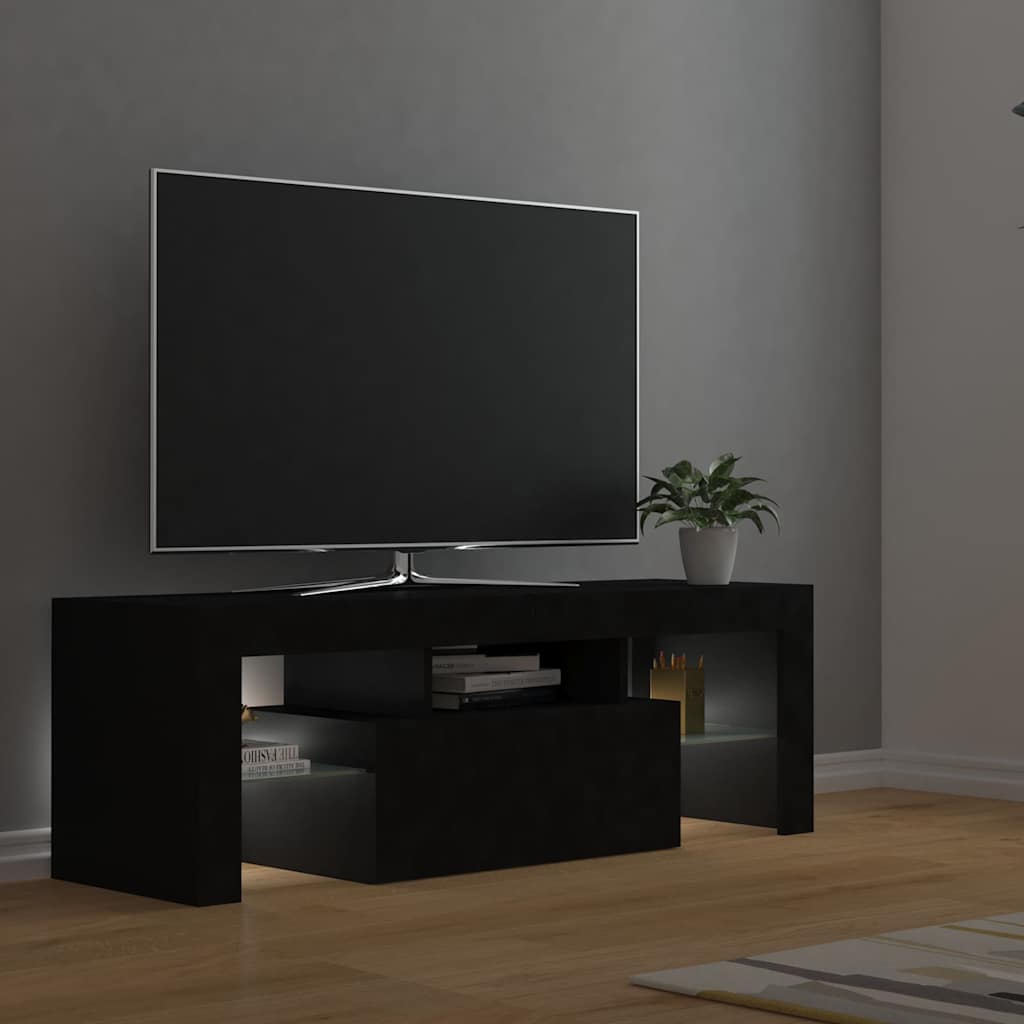 Έπιπλο Τηλεόρασης με LED Μαύρο 120x35x40 εκ. - Pakobazaar