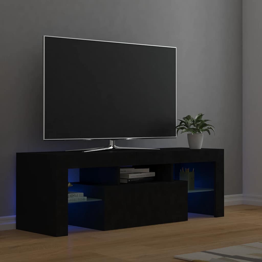 Έπιπλο Τηλεόρασης με LED Μαύρο 120x35x40 εκ. - Pakobazaar