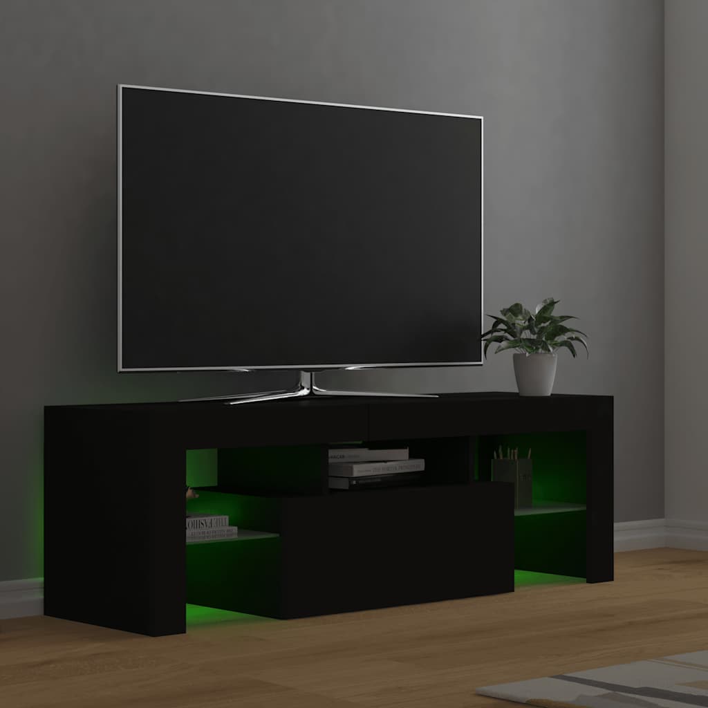 Έπιπλο Τηλεόρασης με LED Μαύρο 120x35x40 εκ. - Pakobazaar