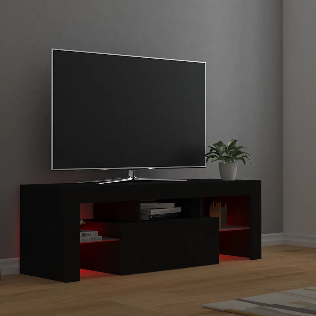 Έπιπλο Τηλεόρασης με LED Μαύρο 120x35x40 εκ. - Pakobazaar
