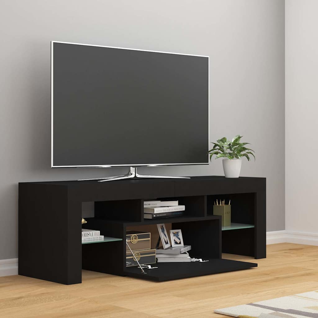 Έπιπλο Τηλεόρασης με LED Μαύρο 120x35x40 εκ. - Pakobazaar