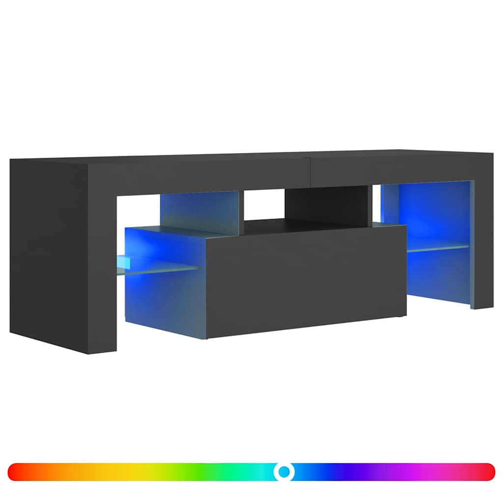 Έπιπλο Τηλεόρασης με LED Γκρι 120 x 35 x 40 εκ.