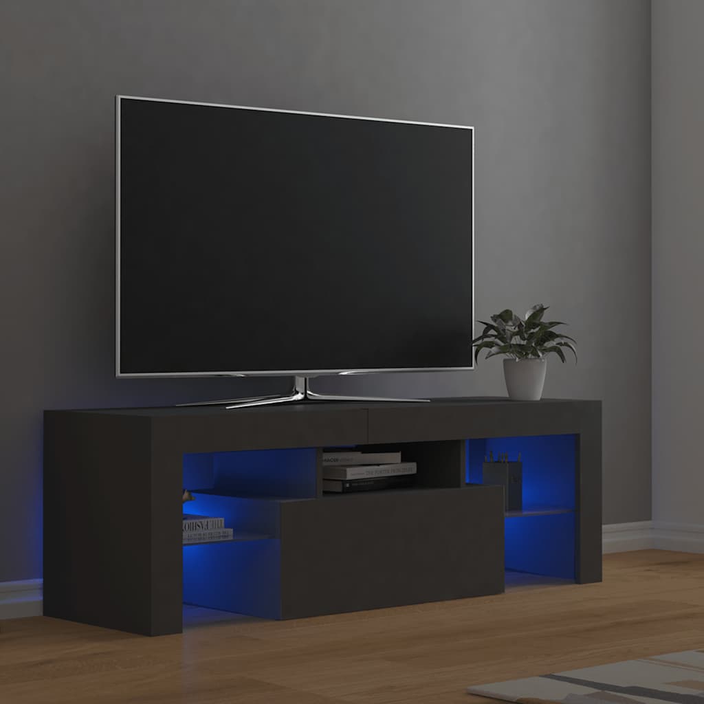 Έπιπλο Τηλεόρασης με LED Γκρι 120 x 35 x 40 εκ.