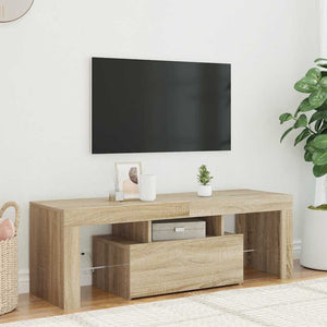 Έπιπλο Τηλεόρασης με LED Sonoma Δρυς 120x35x40 εκ. - Pakobazaar