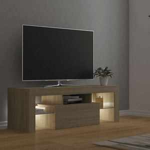 Έπιπλο Τηλεόρασης με LED Sonoma Δρυς 120x35x40 εκ. - Pakobazaar