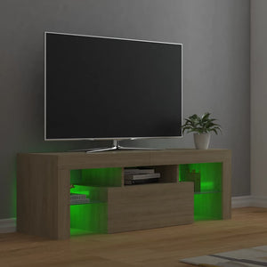 Έπιπλο Τηλεόρασης με LED Sonoma Δρυς 120x35x40 εκ. - Pakobazaar
