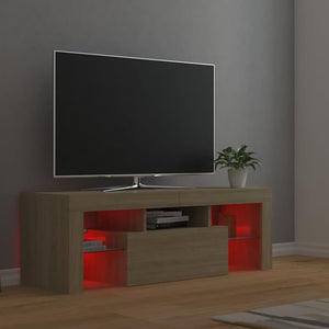 Έπιπλο Τηλεόρασης με LED Sonoma Δρυς 120x35x40 εκ. - Pakobazaar