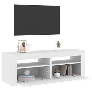 Έπιπλο Τηλεόρασης με LED Λευκό 120x35x40 εκ. - Pakobazaar