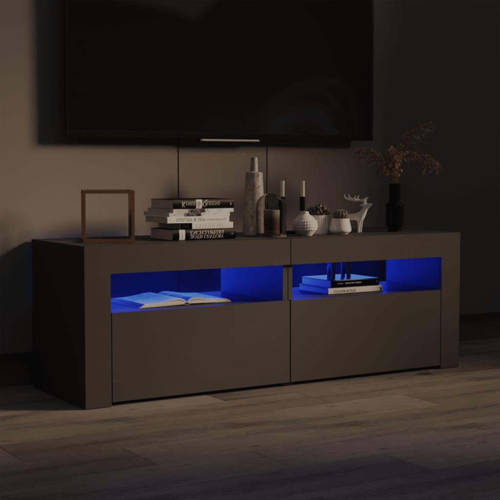 Έπιπλο Τηλεόρασης με LED Γκρι 120 x 35 x 40 εκ.