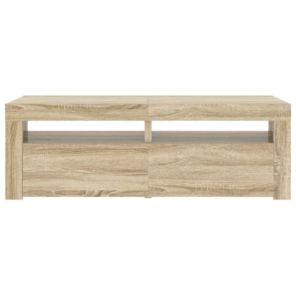 Έπιπλο Τηλεόρασης με LED Sonoma Δρυς 120x35x40 εκ. - Pakobazaar