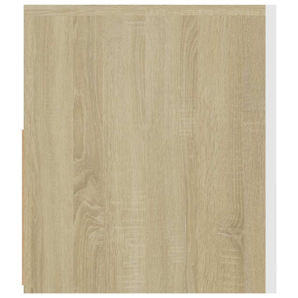 Έπιπλο Τηλεόρασης με LED Λευκό & Sonoma Δρυς 120 x 35 x 40 εκ.