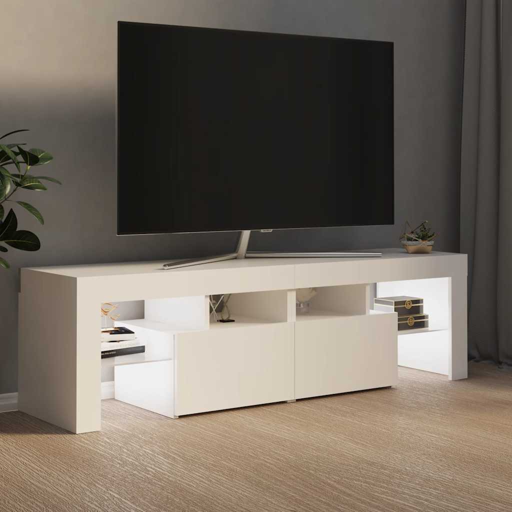 Έπιπλο Τηλεόρασης με LED Λευκό 140 x 36,5 x 40 εκ. - Pakobazaar