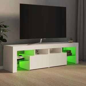 Έπιπλο Τηλεόρασης με LED Λευκό 140 x 36,5 x 40 εκ. - Pakobazaar