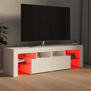 Έπιπλο Τηλεόρασης με LED Λευκό 140 x 36,5 x 40 εκ. - Pakobazaar