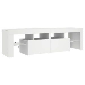 Έπιπλο Τηλεόρασης με LED Λευκό 140 x 36,5 x 40 εκ. - Pakobazaar