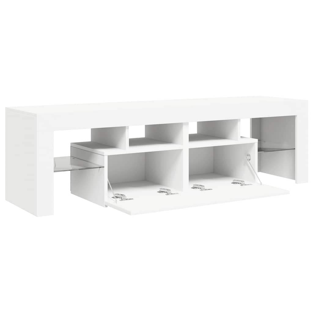 Έπιπλο Τηλεόρασης με LED Λευκό 140 x 36,5 x 40 εκ. - Pakobazaar