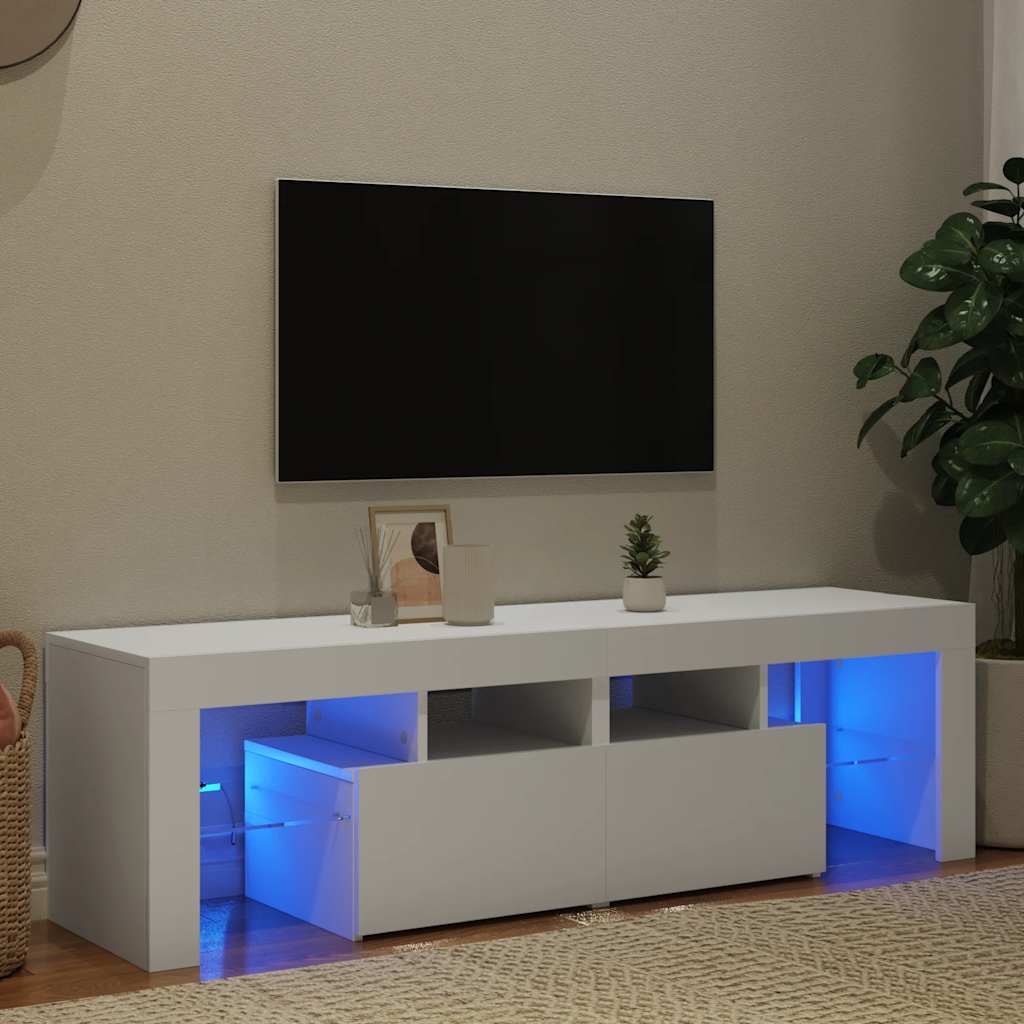 Έπιπλο Τηλεόρασης με LED Λευκό 140 x 36,5 x 40 εκ. - Pakobazaar