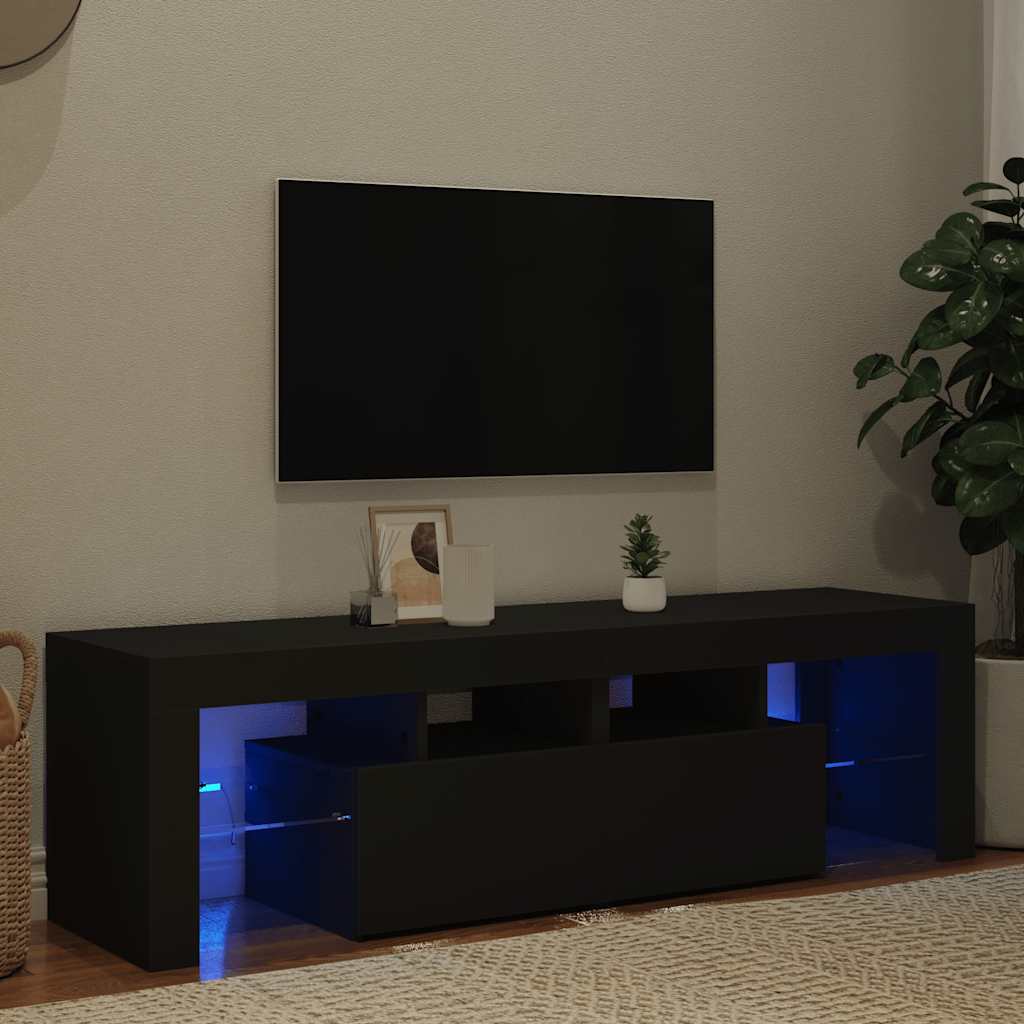 Έπιπλο Τηλεόρασης με LED Μαύρο 140 x 36,5 x 40 εκ. - Pakobazaar