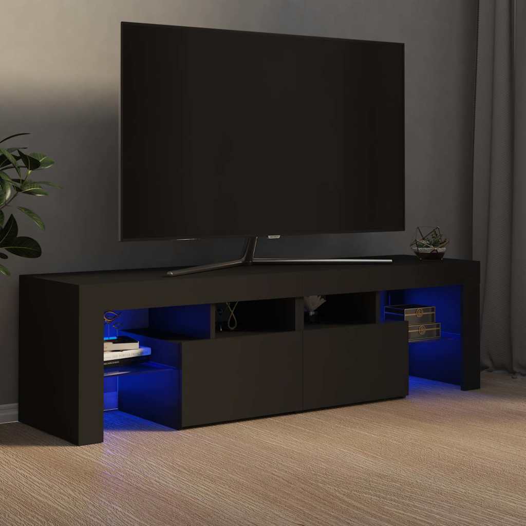 Έπιπλο Τηλεόρασης με LED Γκρι 140 x 36,5 x 40 εκ.