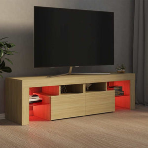 Έπιπλο Τηλεόρασης με LED Sonoma Δρυς 140 x 36,5 x 40 εκ. - Pakobazaar