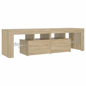 Έπιπλο Τηλεόρασης με LED Sonoma Δρυς 140 x 36,5 x 40 εκ. - Pakobazaar