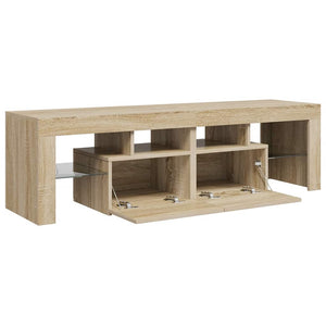Έπιπλο Τηλεόρασης με LED Sonoma Δρυς 140 x 36,5 x 40 εκ. - Pakobazaar
