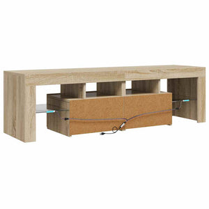 Έπιπλο Τηλεόρασης με LED Sonoma Δρυς 140 x 36,5 x 40 εκ. - Pakobazaar