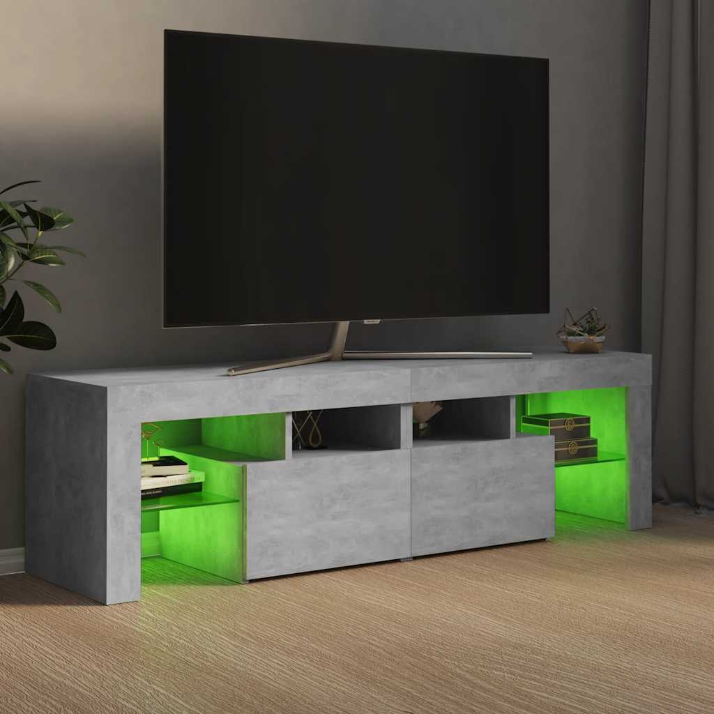 Έπιπλο Τηλεόρασης με LED Γκρι Σκυρ. 140 x 36,5 x 40 εκ. - Pakobazaar