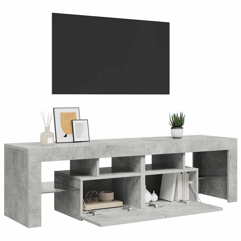 Έπιπλο Τηλεόρασης με LED Γκρι Σκυρ. 140 x 36,5 x 40 εκ. - Pakobazaar