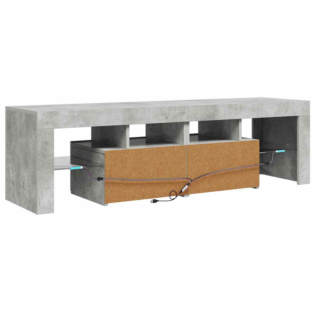 Έπιπλο Τηλεόρασης με LED Γκρι Σκυρ. 140 x 36,5 x 40 εκ. - Pakobazaar