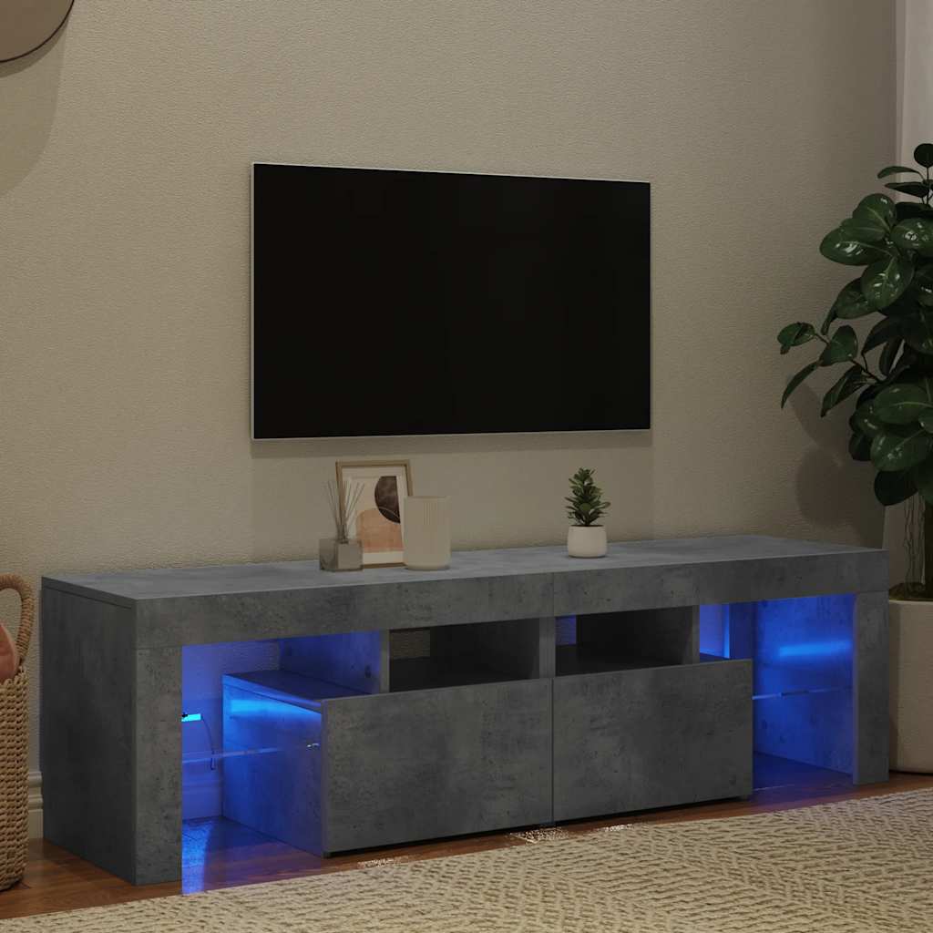 Έπιπλο Τηλεόρασης με LED Γκρι Σκυρ. 140 x 36,5 x 40 εκ. - Pakobazaar
