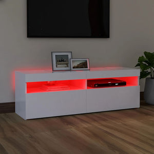 Έπιπλο Τηλεόρασης με LED Καφέ Λευκό 120x30x50 εκ. - Pakobazaar