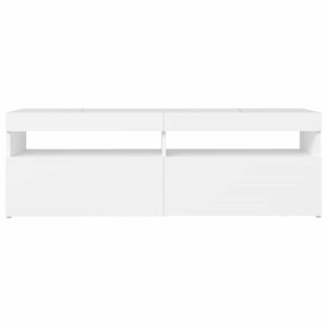 Έπιπλο Τηλεόρασης με LED Καφέ Λευκό 120x30x50 εκ. - Pakobazaar