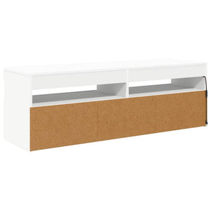 Έπιπλο Τηλεόρασης με LED Καφέ Λευκό 120x30x50 εκ. - Pakobazaar