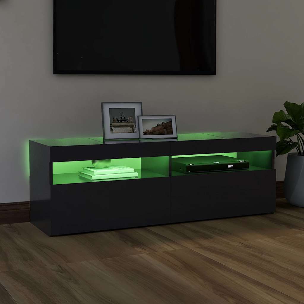 Έπιπλο Τηλεόρασης με LED Γκρι 120 x 35 x 40 εκ.