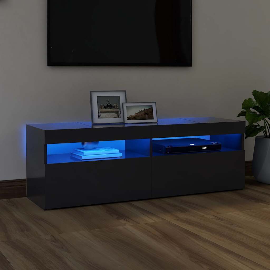 Έπιπλο Τηλεόρασης με LED Γκρι 120 x 35 x 40 εκ.