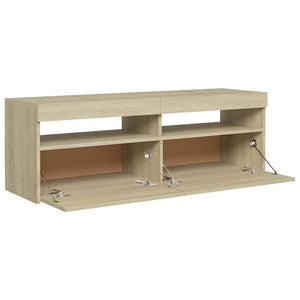 Έπιπλο Τηλεόρασης με LED Sonoma Δρυς 120x35x40 εκ. - Pakobazaar