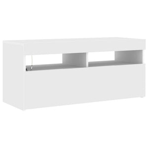 Έπιπλο Τηλεόρασης με LED Λευκό 90 x 35 x 40 εκ. - Pakobazaar