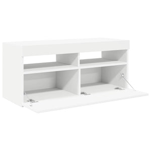 Έπιπλο Τηλεόρασης με LED Λευκό 90 x 35 x 40 εκ. - Pakobazaar