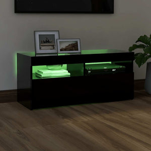 Έπιπλο Τηλεόρασης με LED Μαύρο 90 x 35 x 40 εκ. - Pakobazaar