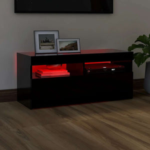Έπιπλο Τηλεόρασης με LED Μαύρο 90 x 35 x 40 εκ. - Pakobazaar