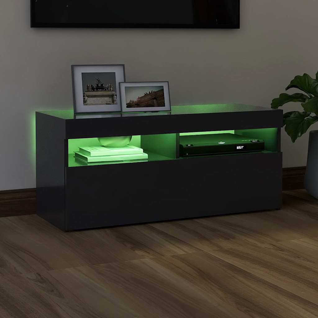 Έπιπλο Τηλεόρασης με LED Γκρι 90 x 35 x 40 εκ. - Pakobazaar