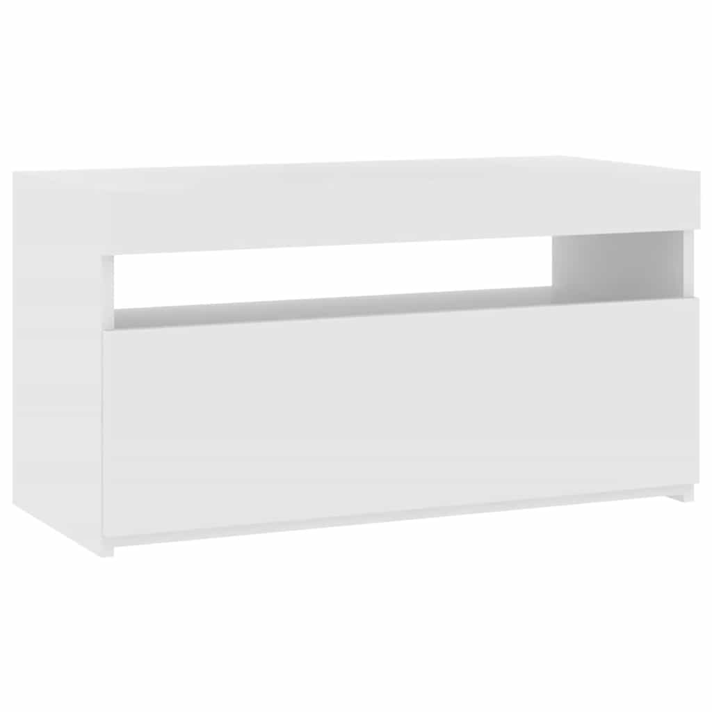 Έπιπλο Τηλεόρασης με LED Λευκό 75 x 35 x 40 εκ. - Pakobazaar