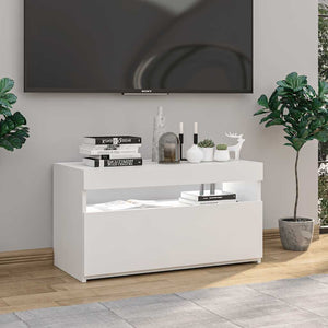 Έπιπλο Τηλεόρασης με LED Λευκό 75 x 35 x 40 εκ. - Pakobazaar
