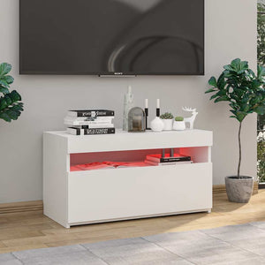 Έπιπλο Τηλεόρασης με LED Λευκό 75 x 35 x 40 εκ. - Pakobazaar