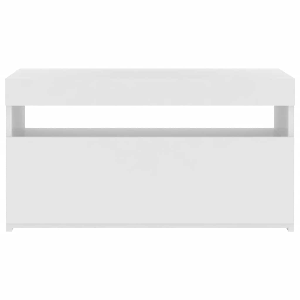 Έπιπλο Τηλεόρασης με LED Λευκό 75 x 35 x 40 εκ. - Pakobazaar