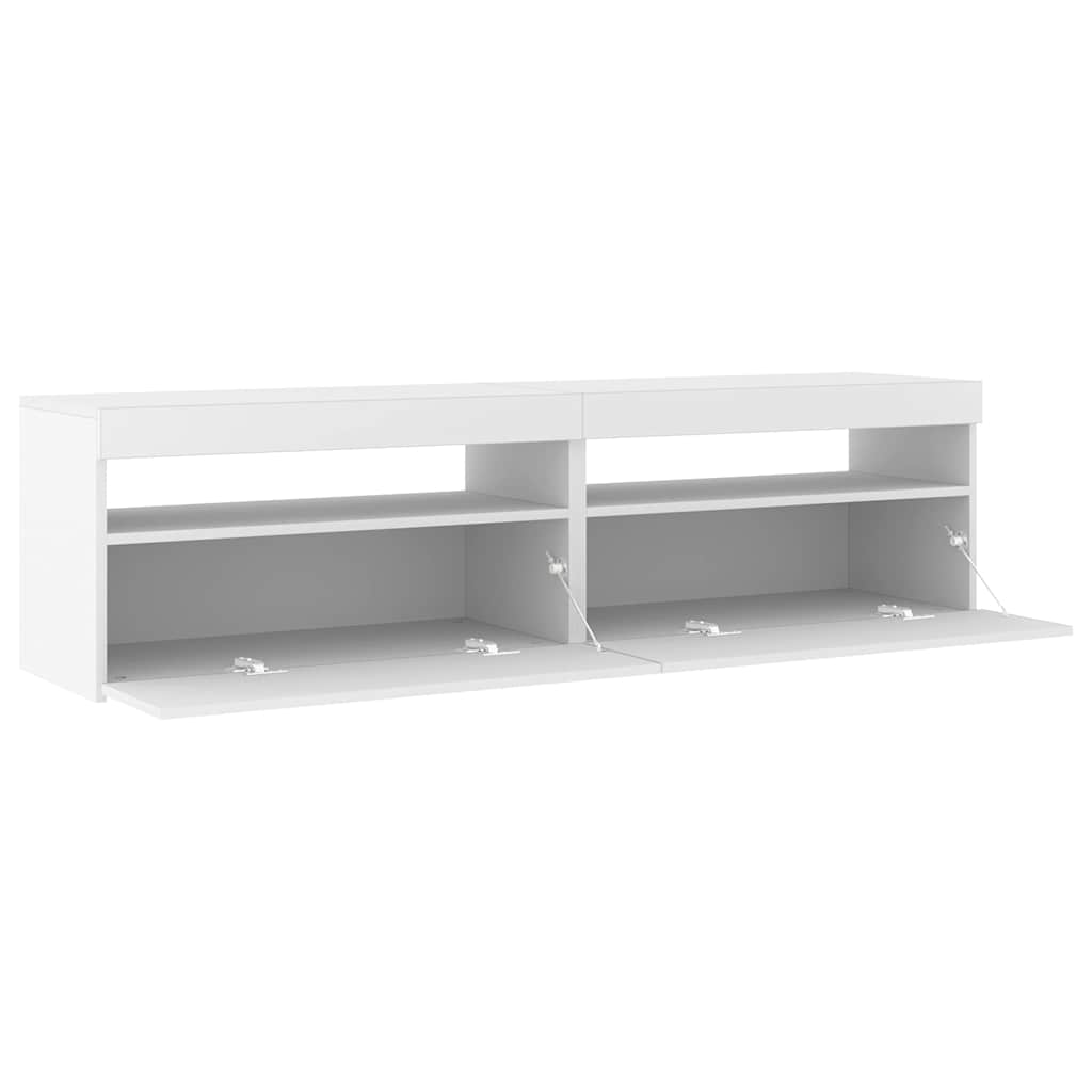 Έπιπλα Τηλεόρασης με LED 2 τεμ. Λευκό 75 x 35 x 40 εκ. - Pakobazaar