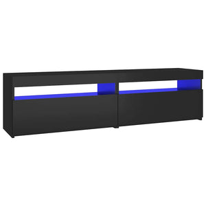 Έπιπλα Τηλεόρασης με LED 2 τεμ. Μαύρα 75 x 35 x 40 εκ.