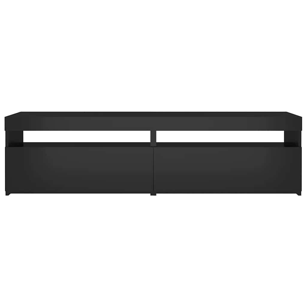Έπιπλα Τηλεόρασης με LED 2 τεμ. Μαύρα 75 x 35 x 40 εκ. - Pakobazaar